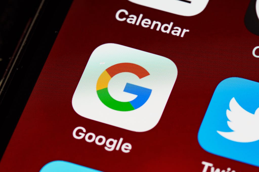 google icon logo on a smartphone screen