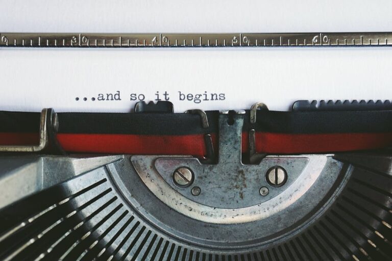 Old-fashioned typewriter ribbon on white paper